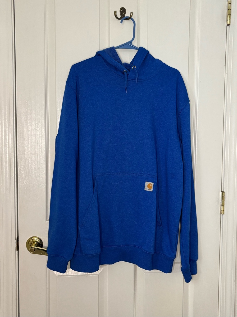 Carhartt Royal Blue Men’s Hooded Sweatshirt with Logo Patch